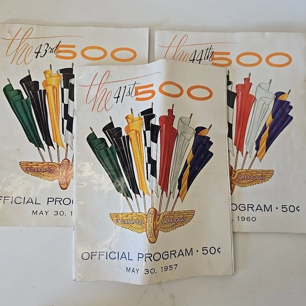 Indianapolis‎ 500 Official Program Lot Original 1957, 1959, And 1960